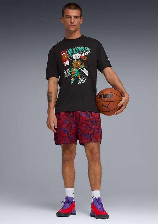 PUMA Flagrant Foul Ss 4 - 69226201 Erkek Siyah Baskılı T-Shirt