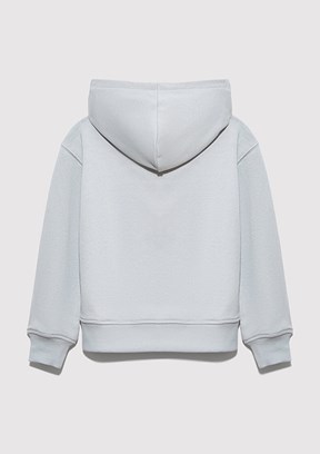 MAVİ - M7S10179-70075 Kız Çocuk Gri Baskılı Sweatshirt