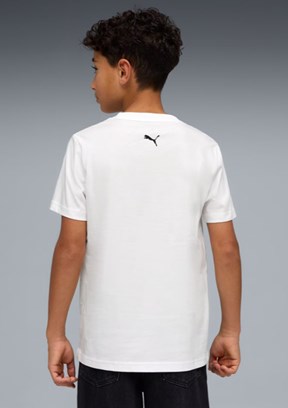 PUMA Super Beyaz Erkek Çocuk Baskılı T-Shirt
