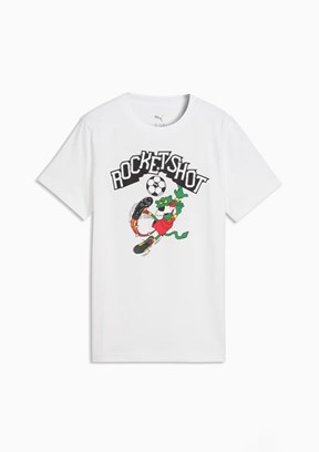 PUMA Super Beyaz Erkek Çocuk Baskılı T-Shirt