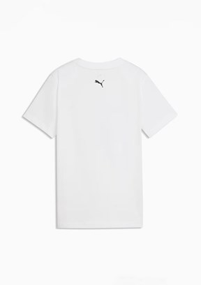 PUMA Super Beyaz Erkek Çocuk Baskılı T-Shirt
