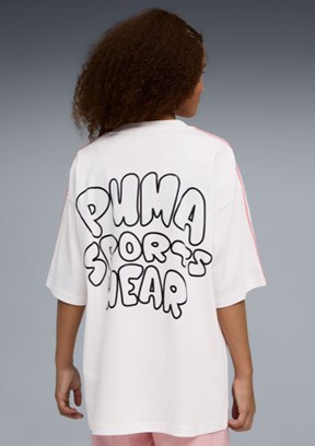 PUMA Beyaz Kız Çocuk Baskılı T-Shirt