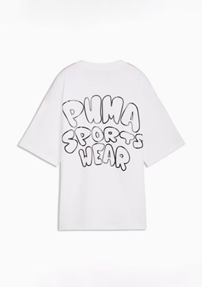 PUMA Beyaz Kız Çocuk Baskılı T-Shirt