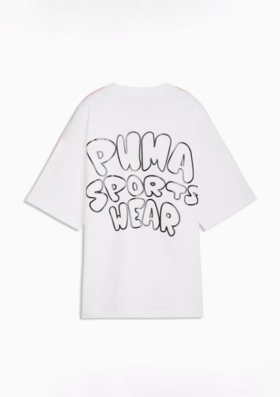 PUMA Beyaz Kız Çocuk Baskılı T-Shirt