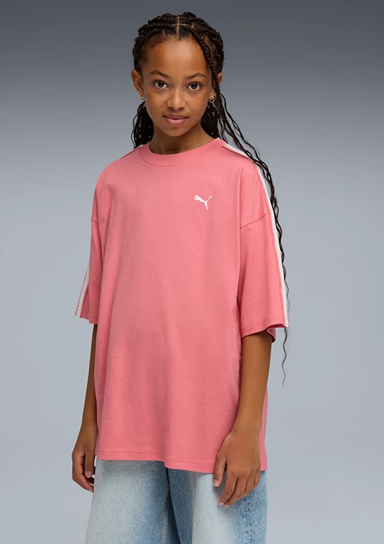 PUMA Pembe Kız Çocuk Baskılı T-Shirt