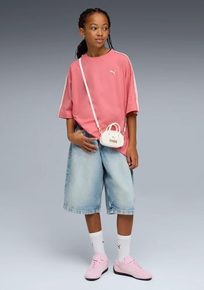 PUMA Pembe Kız Çocuk Baskılı T-Shirt