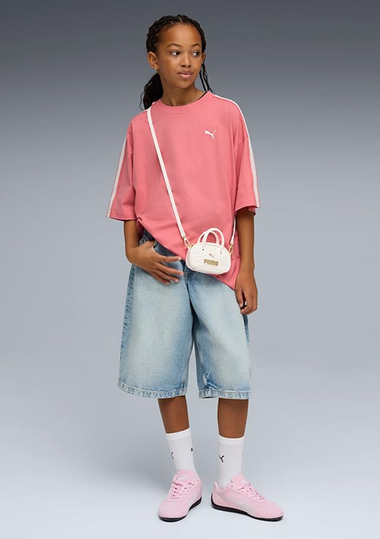 PUMA Pembe Kız Çocuk Baskılı T-Shirt