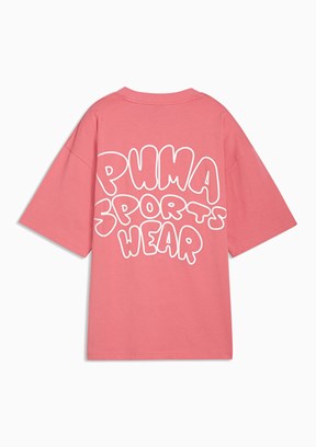 PUMA Pembe Kız Çocuk Baskılı T-Shirt