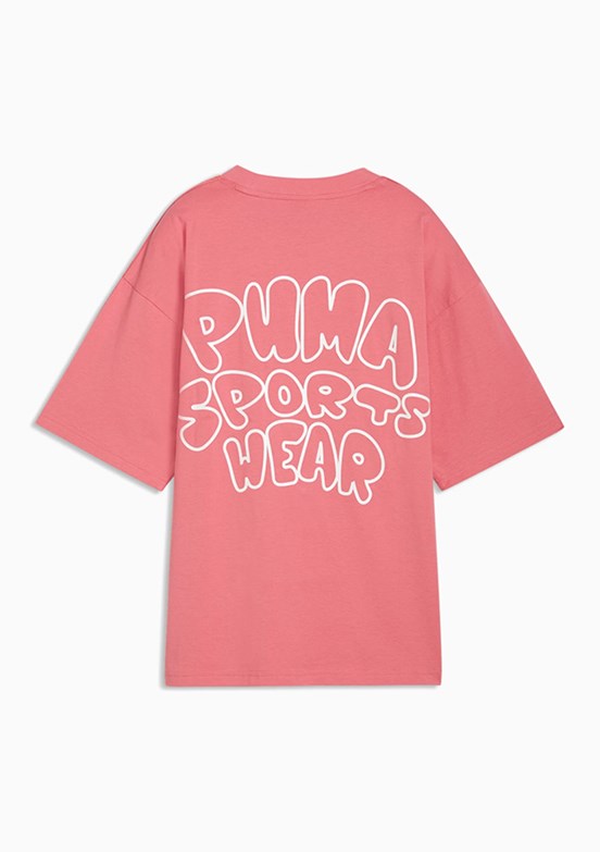PUMA Pembe Kız Çocuk Baskılı T-Shirt
