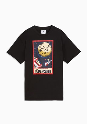 PUMA Siyah Erkek Çocuk Baskılı T-Shirt