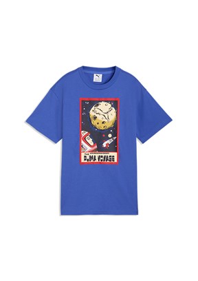 PUMA Graphic - 63452458 Erkek Çocuk Lacivert Baskılı T-Shirt