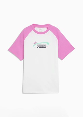 PUMA Tweenerverse Beyaz Kız Çocuk Baskılı T-Shirt