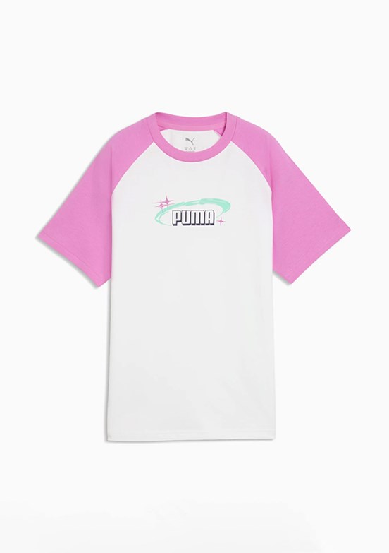 PUMA Tweenerverse Beyaz Kız Çocuk Baskılı T-Shirt
