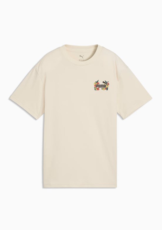 PUMA MID 90s Beyaz Kız Çocuk Baskılı T-Shirt