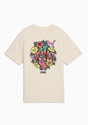 PUMA MID 90s Beyaz Kız Çocuk Baskılı T-Shirt