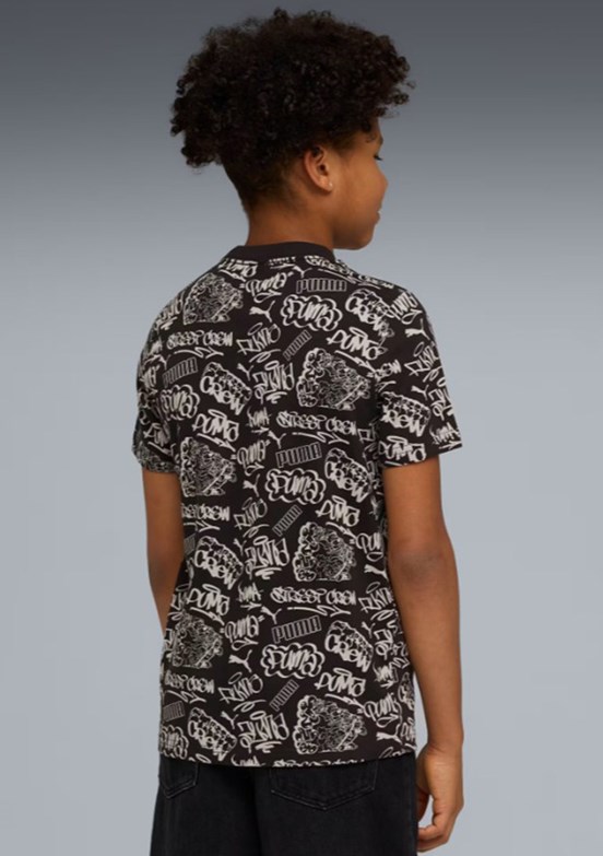 PUMA Mid90S Aop - 69174901 Erkek Çocuk Siyah Baskılı T-Shirt