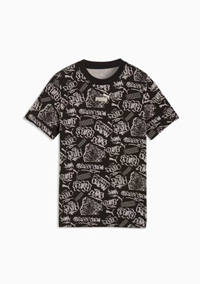 PUMA Mid90S Aop - 69174901 Erkek Çocuk Siyah Baskılı T-Shirt