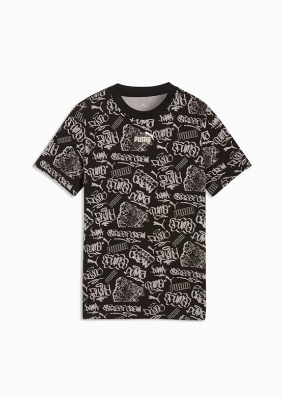 PUMA Mid90S Aop - 69174901 Erkek Çocuk Siyah Baskılı T-Shirt