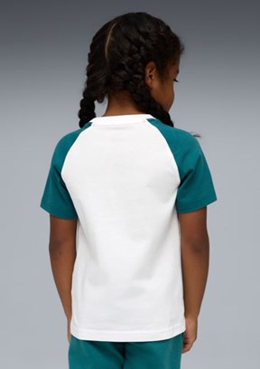PUMA Super Beyaz Unisex Çocuk Baskılı T-Shirt