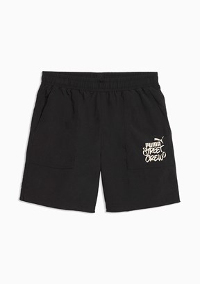PUMA MID 90s Siyah Erkek Çocuk Baskılı Şort
