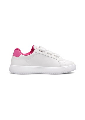HUMMEL Busan 25 Jr. - 900862-9007 Unisex Çocuk Beyaz-Pembe Sneaker Ayakkabı