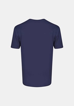 HUMMEL 912362-7459 Erkek Mavi Bisiklet Yaka T-Shirt