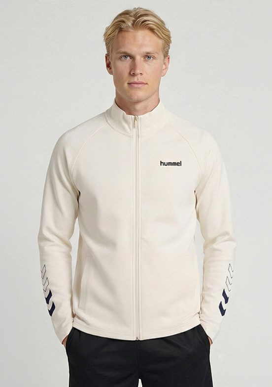 HUMMEL 922517-9157 Erkek Beyaz Fermuarlı Sweatshirt