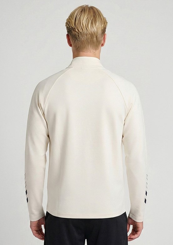 HUMMEL 922517-9157 Erkek Beyaz Fermuarlı Sweatshirt