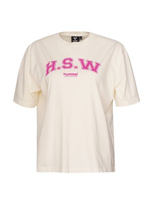HUMMEL Remesa - 912322-9157 Kadın Beyaz Baskılı T-Shirt