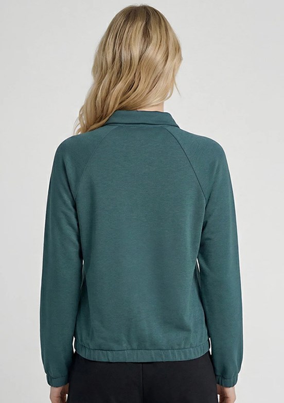 HUMMEL Hmlrıente - 922485-7719 Kadın Yeşil Fermuarlı Sweatshirt