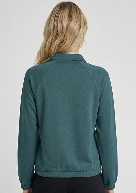 HUMMEL Hmlrıente - 922485-7719 Kadın Yeşil Fermuarlı Sweatshirt