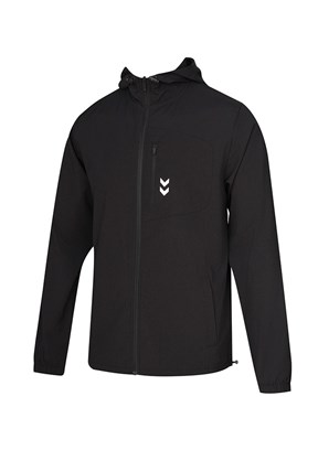 HUMMEL Trenz - 922514-2001 Erkek Siyah Fermuarlı Kapşonlu Sweatshirt
