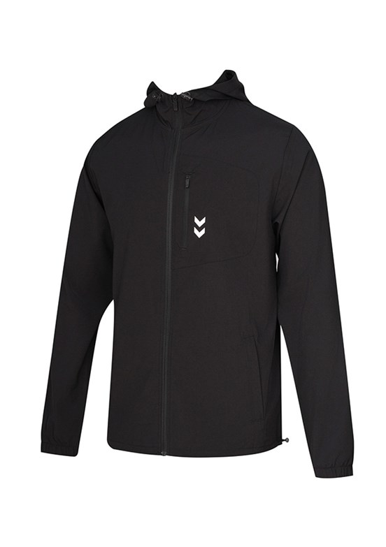 HUMMEL Trenz - 922514-2001 Erkek Siyah Fermuarlı Kapşonlu Sweatshirt