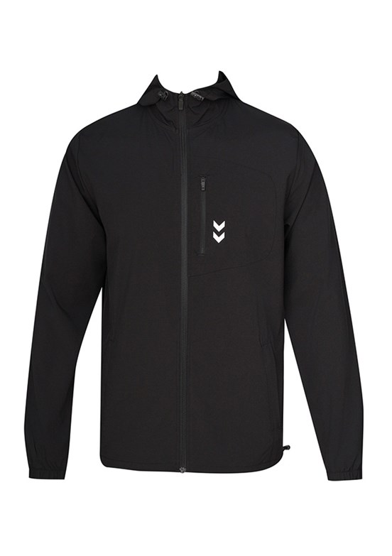 HUMMEL Trenz - 922514-2001 Erkek Siyah Fermuarlı Kapşonlu Sweatshirt