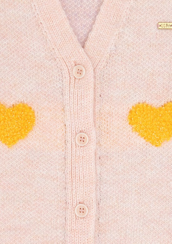 US POLO ASSN Kız Çocuk Pembe Triko Hırka