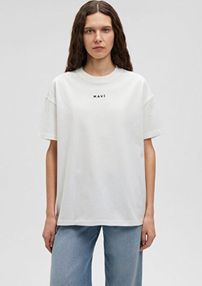 MAVİ - M1612518-70057 Kadın Beyaz Baskılı T-Shirt