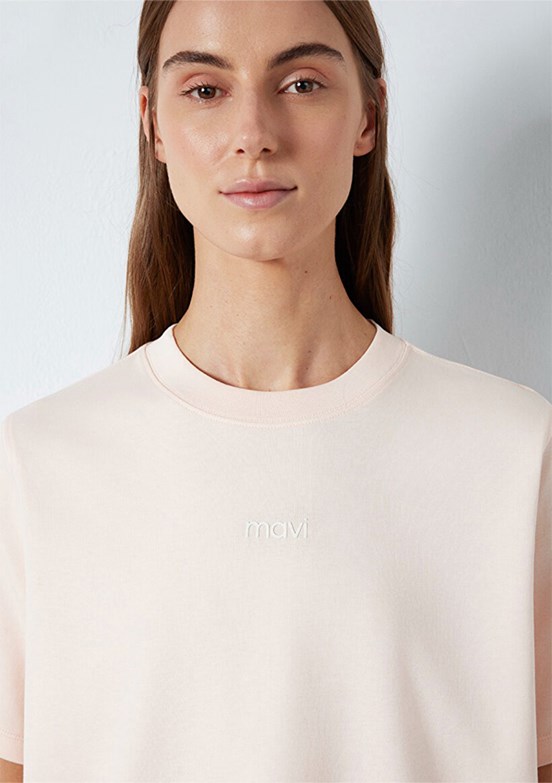 MAVİ - M1612829-71121 Kadın Pembe Baskılı T-Shirt
