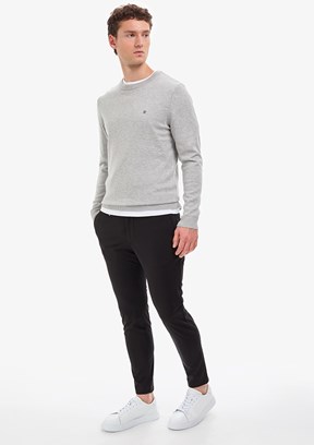 PİERRE CARDİN Erkek Siyah Regular Pantolon