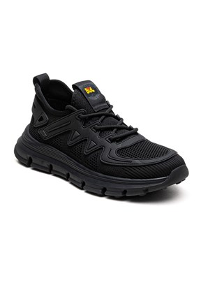 BULLDOZER Siyah Erkek Deri Sneaker Ayakkabı