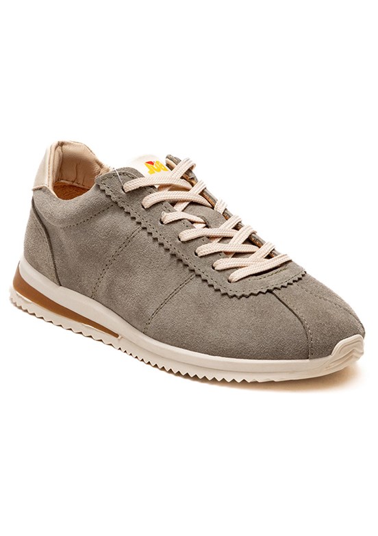 BULLDOZER Haki Kadın Süet Sneaker Ayakkabı