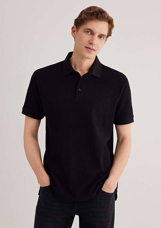 MAVİ Siyah Erkek Polo Yaka T-Shirt