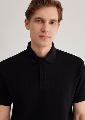 MAVİ Siyah Erkek Polo Yaka T-Shirt
