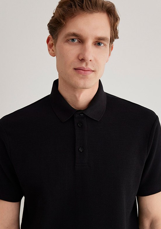 MAVİ Siyah Erkek Polo Yaka T-Shirt