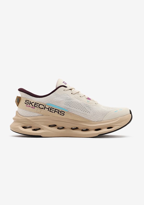 SKECHERS Max Cushioning Glide-Step - 129400 NAT Kadın Çok Renkli Koşu Ayakkabısı