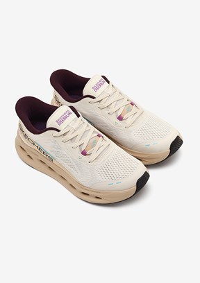 SKECHERS Max Cushioning Glide-Step - 129400 NAT Kadın Çok Renkli Koşu Ayakkabısı