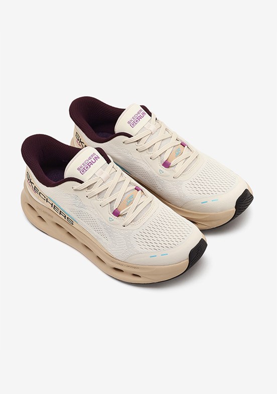 SKECHERS Max Cushioning Glide-Step - 129400 NAT Kadın Çok Renkli Koşu Ayakkabısı