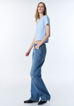 TWİST - TS1260018037 Kadın Lacivert Normal Bel Jean Pantolon