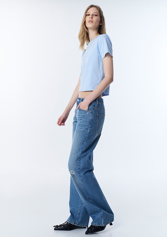 TWİST - TS1260018037 Kadın Lacivert Normal Bel Jean Pantolon