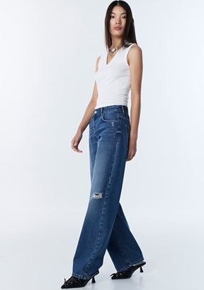 TWİST - TS1260018037 Kadın Lacivert Normal Bel Jean Pantolon