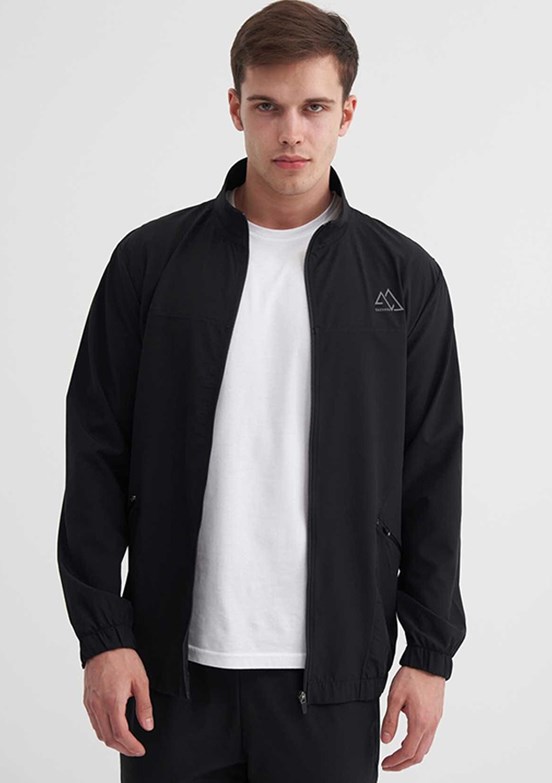 CAZADOR - 50010 Erkek Siyah Fermuarlı Sweatshirt